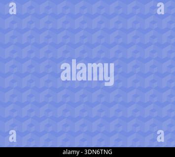 Cubes 3D graphiques bleu clair, motif géométrique sans couture. Fond abstrait et moderne avec motif répété. Projection isométrique. Banque D'Images