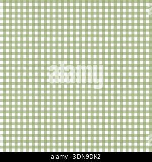 Vert et blanc simple motif sans couture à carreaux. Motif en damier. Fond carré abstrait. Papier peint écossais. Illustration rétro vintage vectorielle. Fond rustique. Illustration de Vecteur