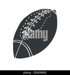 Vecteur dessiné à la main doodle ballon de football américain Illustration de Vecteur