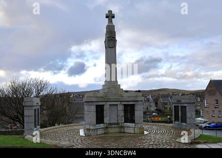 Le mémorial de guerre, Lerwick Town, Shetland Island, Écosse. Banque D'Images