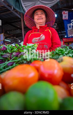 Laos, Savannakhet, le grand marché Savanxay Banque D'Images