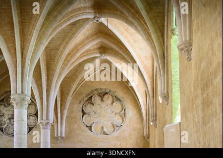 France, Aisne, Soissons, ancienne abbaye Saint Jean des vignes, le réfectoire (XIIIe siècle) Banque D'Images
