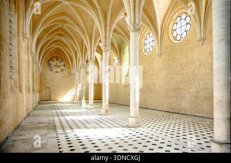 France, Aisne, Soissons, ancienne abbaye Saint Jean des vignes, le réfectoire (XIIIe siècle) Banque D'Images