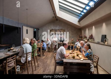 France, Côte d'Or, Dijon, zone classée au patrimoine mondial de l'UNESCO, restaurant Cibo du chef étoilé Angelo Ferrigno Banque D'Images