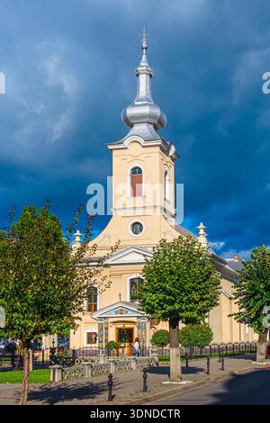Roumanie, région de Maramures, Sighetu Marmatiei, Église orthodoxe ukrainienne de l'exaltation de la Sainte Croix Banque D'Images