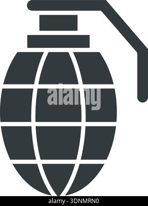 Modèles de conception vectorielle d'icône de Grenade concept simple et moderne Illustration de Vecteur