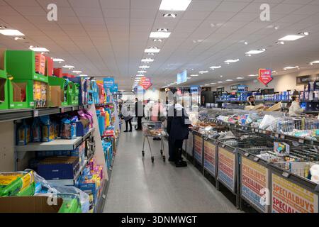 supermarché aldi, succursale st leonards, sussex de l'est, royaume-uni Banque D'Images