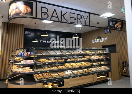 supermarché aldi, succursale st leonards, sussex de l'est, royaume-uni Banque D'Images