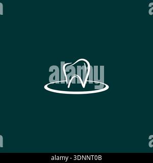 Logo dentaire de dent, idées de logo de dentiste pour la marque de clinique dentaire en vecteur, conception de logo, orthodontique, oral, médecin, logo de la société Illustration de Vecteur