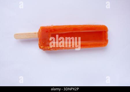 La crème glacée à l'orange fond Banque D'Images
