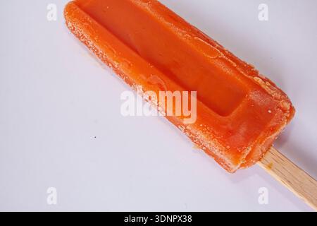 La crème glacée à l'orange fond Banque D'Images