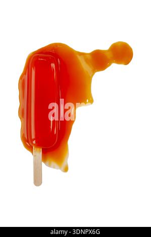 La crème glacée à l'orange fond Banque D'Images