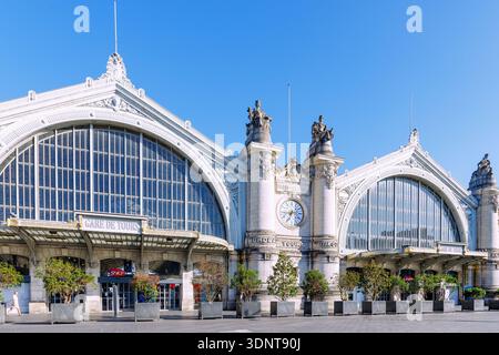 Gare de Tours, Tours, Val de Loire, Indre-et-Loire, France Banque D'Images