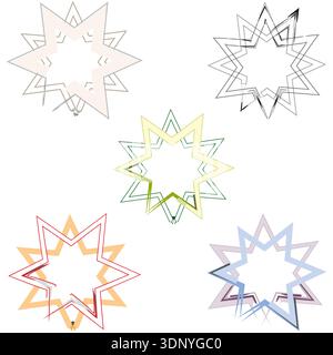 Étoile arc-en-ciel pastel. Dégradé de couleurs doux. Icône rafale douce. Symbole vectoriel. SPE 10. Illustration de Vecteur