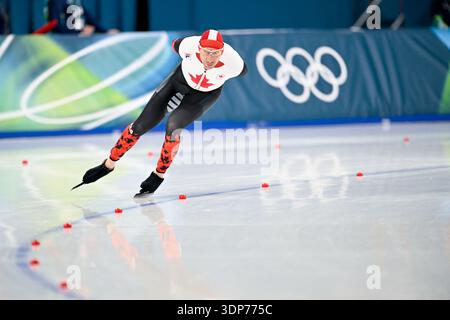 Milan, Italie. 13 février 2026. Le canadien Ted-Jan Bloemen pendant le 10000m patinage de vitesse masculin le jour sept des Jeux olympiques d'hiver Milano Cortina 2026 au stade de patinage de vitesse de Milan le 13 février 2026 à Milan, Italie. Photo par JMP/ABACAPRESS.COM crédit : Abaca Press/Alamy Live News Banque D'Images