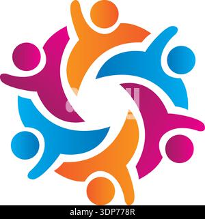 People Together and Community concept logo illustration vectorielle abstraite eps Illustration de Vecteur