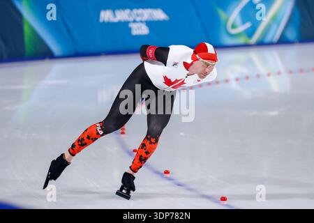 Milan, Italie. 13 février 2026. MILAN, ITALIE - 13 FÉVRIER : Ted-Jan Bloemen du Canada lors d'une séance d'entraînement pendant le jour 7 de patinage de vitesse - Jeux olympiques d'hiver Milano Cortina 2026 au stade de patinage de vitesse de Milan le 13 février 2026 à Milan, Italie. (Photo de Joris Verwijst/Agence BSR) crédit : Agence BSR/Alamy Live News Banque D'Images