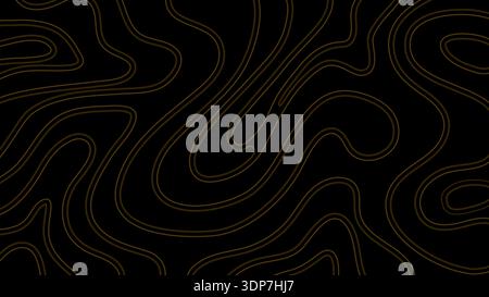 Carte topographique abstraite fond sombre avec des lignes d'or. Illustration vectorielle Illustration de Vecteur