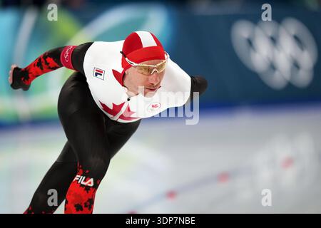 Milan, Italie. 13 février 2026. Patinage de vitesse masculin 10 000 mt, BLOEMEN Ted-Jan du Canada, aux Jeux olympiques d'hiver de 2026, Milan, Italie, le jeudi 13 février, 2026. (Gian Mattia D'Alberto/LaPresse) crédit : LaPresse/Alamy Live News Banque D'Images