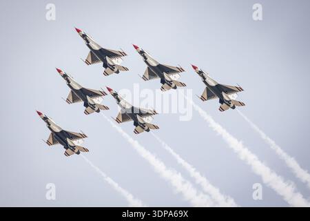 Formation du delta des Thunderbirds de l'USAF Banque D'Images