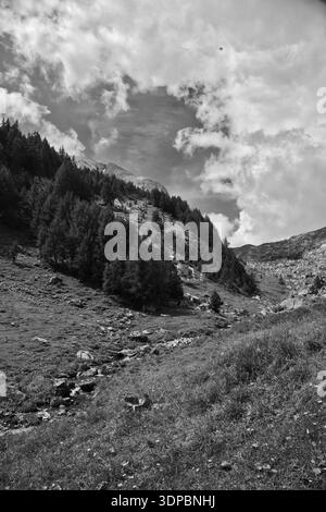 Une vue imprenable sur Derborence, en Suisse, avec des paysages naturels époustouflants. Banque D'Images