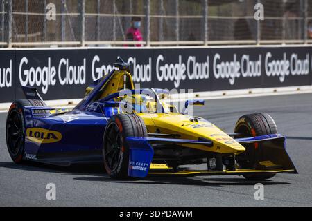 22 MALONEY Zane (bar), Lola Yamaha ABT Formula E Team, Lola T002, action lors de l'ePrix de Djeddah, 4ème et 5ème manche du Championnat du monde ABB FIA Formula E 2025-26, sur le circuit de Corniche de Djeddah du 12 au 14 février 2026 à Djeddah, Arabie Saoudite Banque D'Images