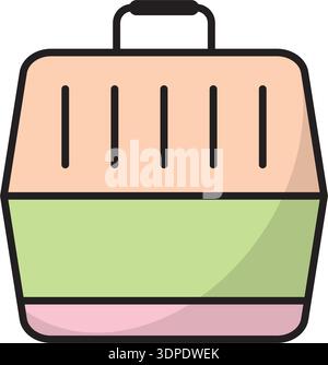 Modèles de conception vectorielle d'icône de boîte d'animal de compagnie isolés sur fond blanc Illustration de Vecteur