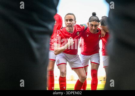 Deinze, Belgique. 14 février 2026. Team Standard photographié avant un match de football féminin entre le RSC Anderlecht Women et la Standard Femina de Liege le 18ème jour de la saison 2024 - 2025 de la Super League belge Lotto Womens, le samedi 14 février 2026 à Deinze, Belgique . Crédit : Sportpix/Alamy Live News Banque D'Images