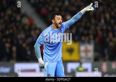 Nicolas Andrade de AC Pisa Calcio 1909 gestes lors de la série A match entre SC Pisa Calcio 1909 et AC Milan à l'Arena Garibaldi - Romeo Anconetani - Cetilar Arena Stadium à Pise (Italie), 13 février 2026. Banque D'Images