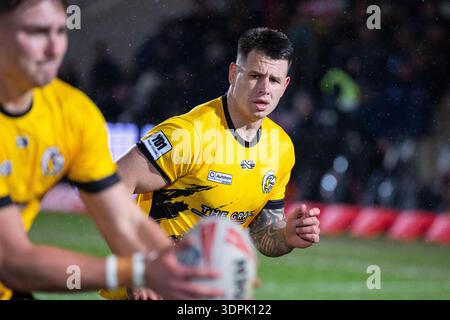 12-02-2026, York Community Stadium , York York York Knights vs Hull KR Jesse Dee des York Knights échauffement Banque D'Images