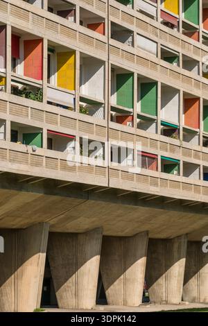 Bâtiment de l'unité d'habitation par le Corbusier à Marseille Banque D'Images