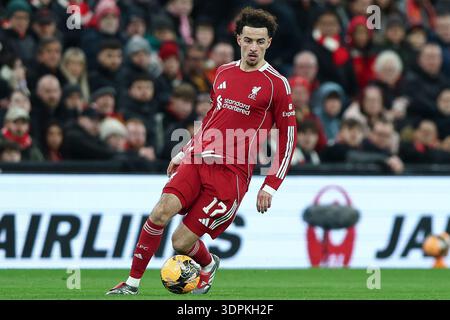Curtis Jones de Liverpool lors du Liverpool v Brighton & Hove Albion Emirates FA Cup 4th Round match à Anfield, Liverpool, Angleterre le 14 février 2026 crédit : Ian Stephen/Every second Media crédit : Every second Media/Alamy Live News Banque D'Images