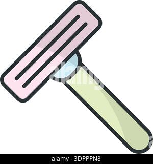 Modèles de conception vectorielle d'icône de rasoir de sécurité simples et modernes isolés sur fond blanc Illustration de Vecteur