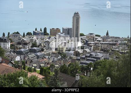 Montreux sur le Lac Léman Banque D'Images
