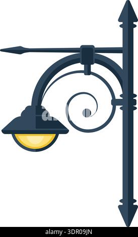 Applique murale d'extérieur. Icône de feu de stationnement en métal Illustration de Vecteur