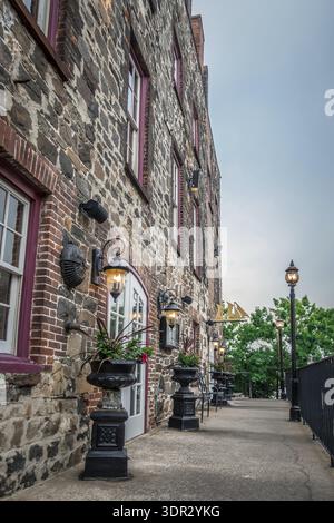 La rue de la rivière Savannah en Géorgie Banque D'Images