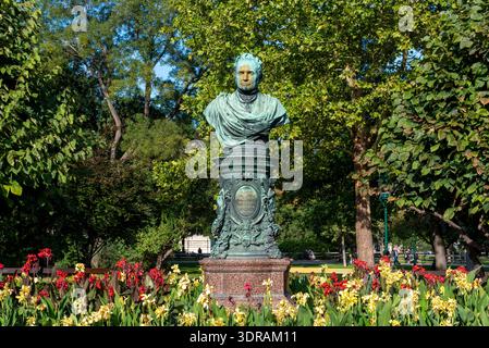 Monument au maire de Vienne Andreas Zelinka dans le parc municipal de Vienne Banque D'Images
