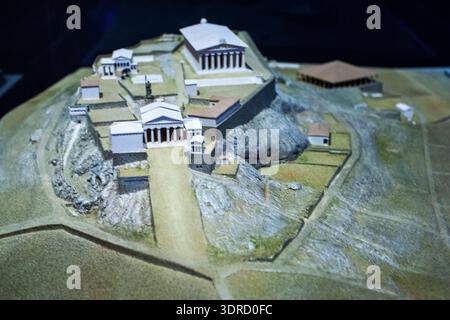 Maquette de l'Acropole d'Athènes au Musée d'Athènes Banque D'Images
