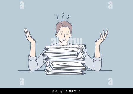 Surmenage, dépression, délai, stress mental, concept d'entreprise Banque D'Images