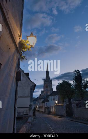 Lampadaires vintage sur Barn Hill, Stamford, Lincolnshire, Royaume-Uni Banque D'Images