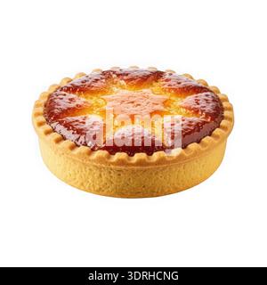 Cette image montre une pizza fraîchement cuite avec une croûte fine, garnie de sauce tomate, fromage fondu et diverses garnitures. La pizza est ronde et a un Banque D'Images