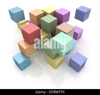Bloc coloré Banque D'Images