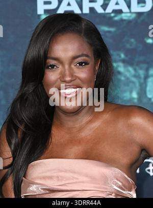 Los Angeles, États-Unis. 18 février 2026. Krys Marshall arrive à la première saison de « Paradise » de Hulu au Paramount Theatre le 18 février 2026 à Los Angeles, CA. © Starbuck/ Credit : AFF/Alamy Live News Banque D'Images