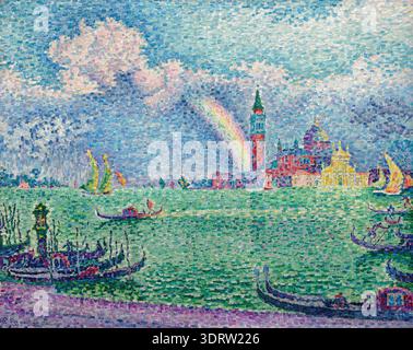 L'Arc-en-ciel (Venise). Musée : COLLECTION PRIVÉE. Auteur : PAUL SIGNAC. Banque D'Images