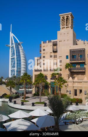Émirats arabes Unis, Dubaï, Madinat Jumeirah, Burj Al Arab, Hotel, shopping, loisirs, Banque D'Images