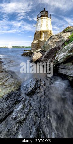 Phare de la colline du château à newport rhode Island Banque D'Images