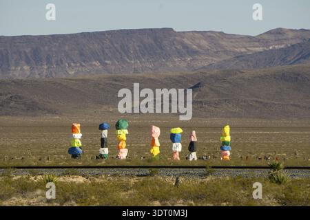 Sept montagnes magiques dans le désert près de Las Vegas Banque D'Images