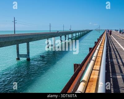 Seven Mile Bridge, Florida Keys, USA Banque D'Images
