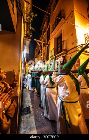 Fotografía Semana Santa Zaragoza 2025. 7 Palabras. Banque D'Images