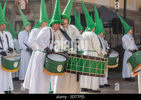 Fotografía Semana Santa Zaragoza 2025. 7 Palabras. Banque D'Images